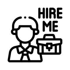 hiring manager line icon