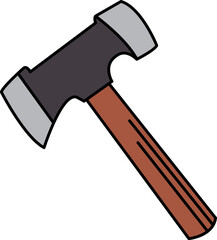 flat icon vector of Hammer