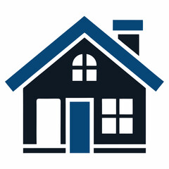 House icon silhouette on white background 