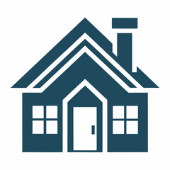 House icon silhouette on white background 
