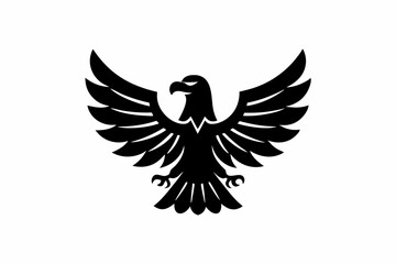 Bald Eagle icon and logo silhouette vector illustration