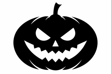 Halloween jack-o'-lantern design silhouette vector illustration