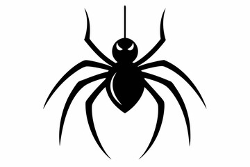 spider hanging design silhouette vector illustration