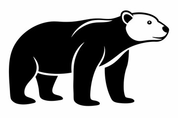  polar bear design silhouette vector illustration