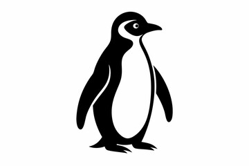 a penguin standing design silhouette vector illustration