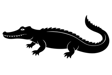 crocodile design silhouette vector illustration