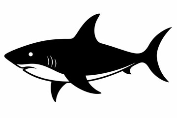  shark swimming design silhouette vector illustration