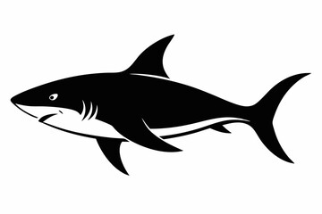  shark swimming design silhouette vector illustration