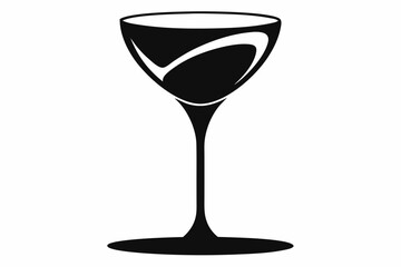 cocktail glass design silhouette vector illustration