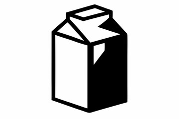 milk carton design silhouette vector illustration