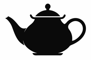 a teapot design silhouette vector illustration