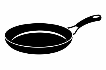  frying pan design silhouette vector illustration