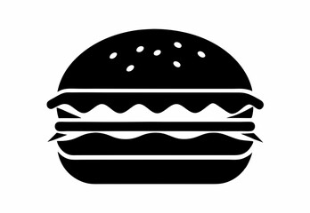 burger design silhouette vector illustration