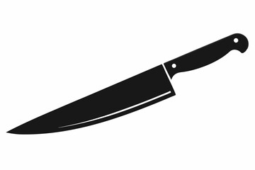 chef knife design silhouette vector illustration