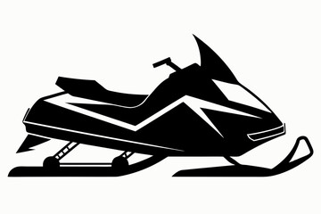 a snowmobile design silhouette vector illustration