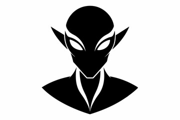a alien head design silhouette vector illustration