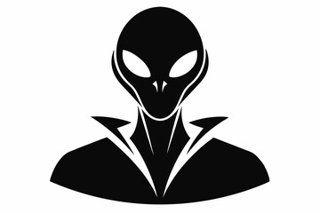 a alien head design silhouette vector illustration