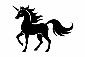 a unicorn design silhouette vector illustration