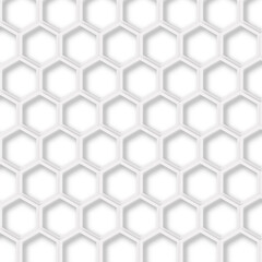 Abstract white honeycomb close-up unobtrusive photo background.