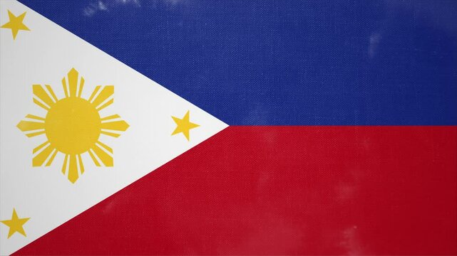Animated Video Showing the Flag of PHILIPPINES Emerging from Nowhere