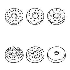 Delicious Jelly Donuts Vector Line Art Design