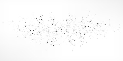 Molecular structure and genetic engineering, molecules DNA, neural network, scientific research. Abstract background for innovation technology, science, healthcare, and medicine