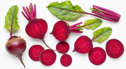 Vibrant beetroot whole sliced beets