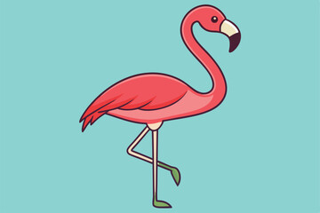 Flamingo Shape Black Vector - Elegant Minimalist Bird Silhouette Design.