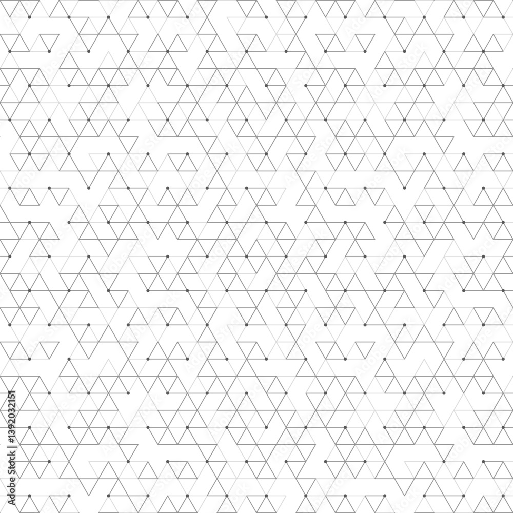 Aufkleber Abstract vector background with a seamless geometric pattern of simple triangle shapes. Stylish vector texture