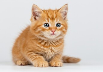 Adorable ginger kitten fluffy fur