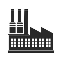 Factory icon silhouette vector illustration