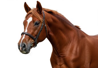 Obraz premium Horse portrait chestnut brown coat