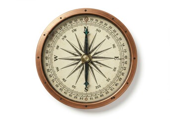 Vintage nautical compass intricate rose