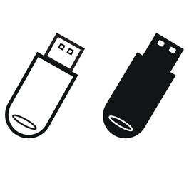 USB pendrive icon vector illustration. flash disk vector icon
