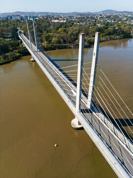 The Eleanor Schonell Bridge crossing the Brisbane River between St Lucia and Dutton Park