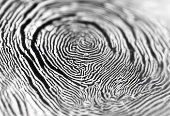 white fingerprint super real background macro striped eternity thumbprint fine symbol identity individuality archetype insignia tracing candid personality single object filigree pattern abstract