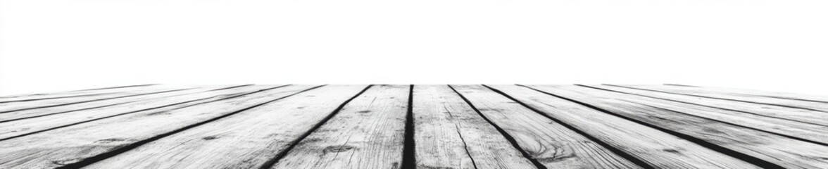 Fototapeta premium Wooden plank Perspective: A detailed overhead shot captures the raw natural beauty and the textures of the aging wood, exuding warmth and a sense of timelessness.