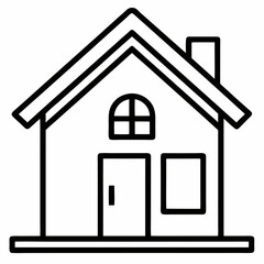 House outline icon on white background  