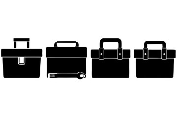set of Toolbox silhouette vector illustration