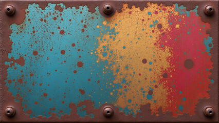 rusted metal shows vibrant colors detailed textures due corrosion aging processes time
