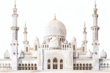 Obraz premium Elegant mosque architectural illustration