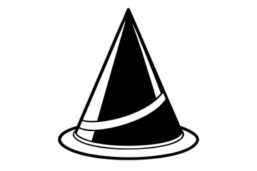 Fototapeta premium Construction Cone silhouette vector illustration