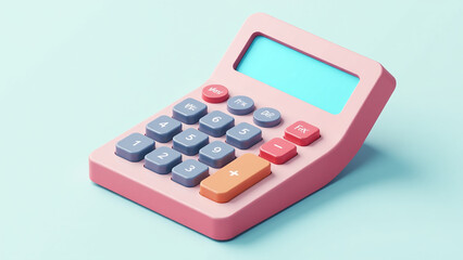 simple calculator illustration numeric buttons display commonly used offices schools