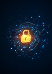 Cybersecurity Lock Concept