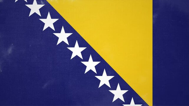 Animated Video Showing the Flag of BOSNIA Emerging from Nowhere