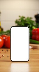 Smartphone Mockup in Grocery Store