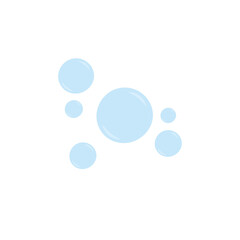 Air bubbles or oxygen bubbles. Vector illustration.