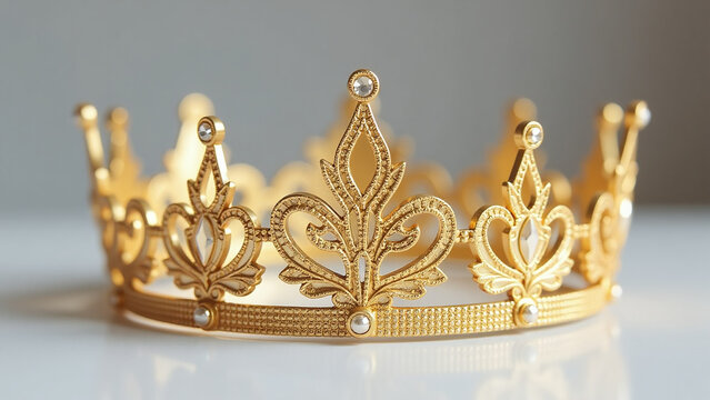 soft gold crown delicate details ideal luxury