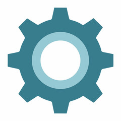 Gear silhouette vector illustration