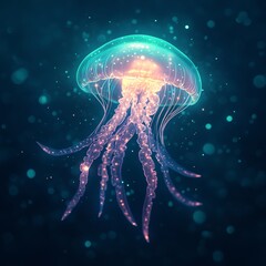 Naklejka premium jelly fish in the water